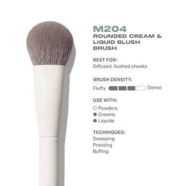 M204 Rounded Cream & Liquid Blush Brush