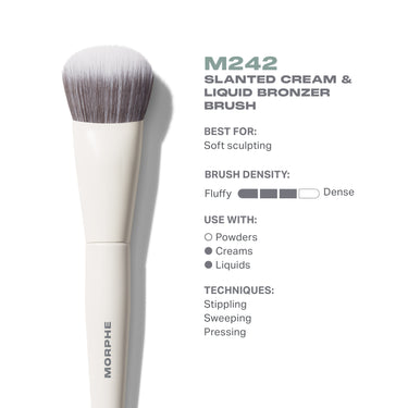 M242 Slanted Cream & Liquid Bronzer Brush