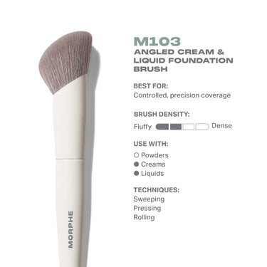 M103 Angled Cream & Liquid Foundation Brush | M103 Angled Cream & Liquid Foundation Brush | Secondary image