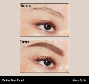 Definer Brow Pencil Shade: Mocha | Before & After {Mocha (rich brown)}