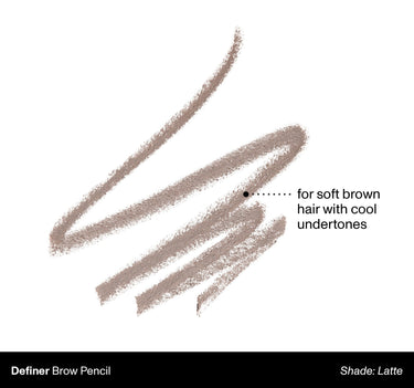 Definer Brow Pencil Shade: Latte | For Soft Brown Hair With Cool Undertones {Latte (soft brown)}