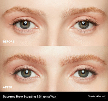 Supreme Brow Sculpting & Shaping Wax | Before & After | Shade: Almond {Almond (warm brown)}