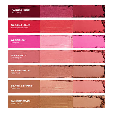 {After Party} {Apres-Ski} {Beach Bonfire} {Blind Date} {Cabana Club} {Sunset Swim} {Wine & Dine}