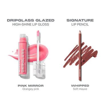 DRIPGLASS GLAZED
HIGH-SHINE LIP GLOSS
PINK MIRROR
Orangey pink
SIGNATURE
LIP PENCIL
WHIPPED

Soft mauve
 | Unapologetic 4-Piece Best-Sellers Set | Secondary image